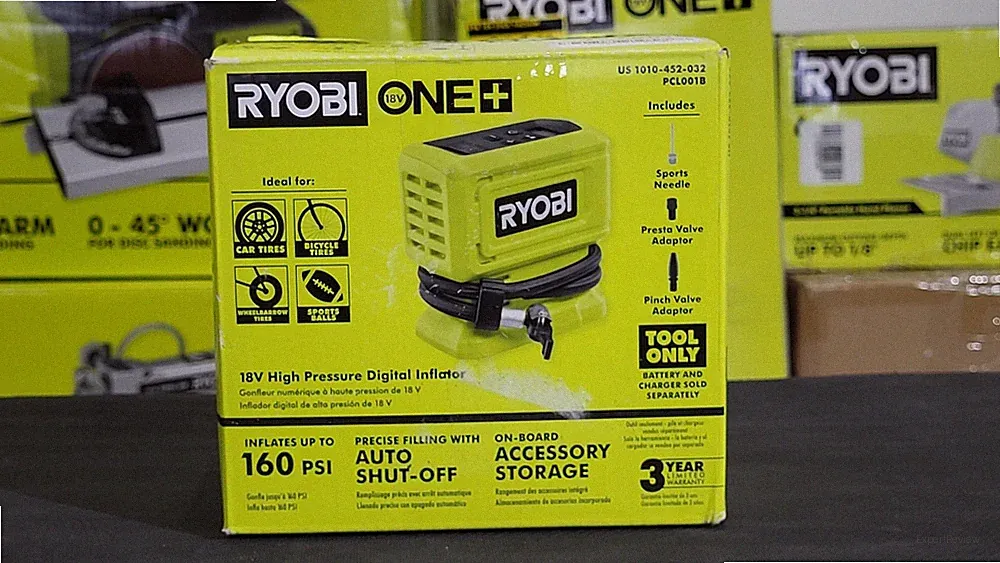 RYOBI 18V Cordless High Pressure Inflator Air Compressor Tire Pump Camping Tool