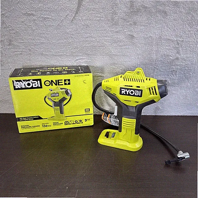 Ryobi 18v High Pressure Cordless Inflator with Digital Gauge P737D Tool Only