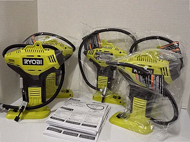 Ryobi Cordless High Pressure Power Inflator for Tires with Digital Gauge