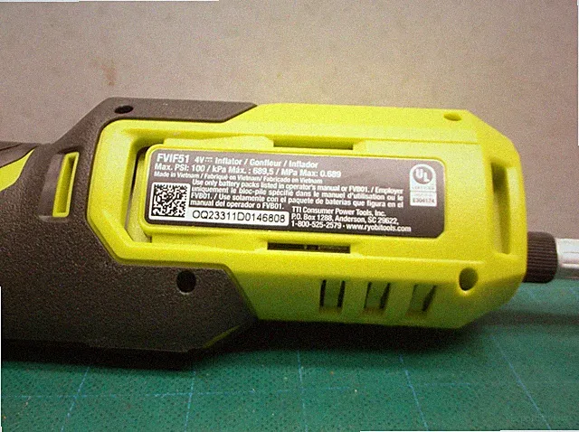 RYOBI USB Lithium Cordless High Pressure Portable Inflator Kit with 2.0 Ah USB L